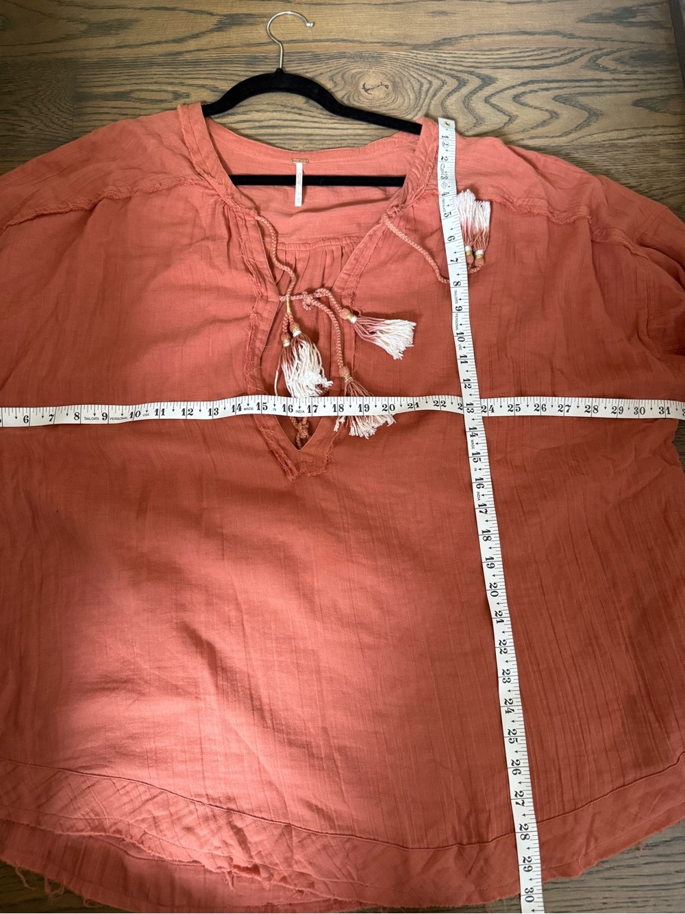 Free People Rust Tassel Tunic with pockets. Breezy and comfortable. XS. EUC. - Picture 7 of 8